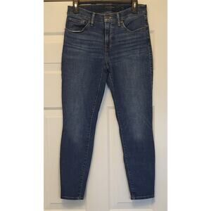 Lucky Brand Ava Mid-Rise Skinny Ankle Jeans Sz 8 / 29 Stretch Dark Wash Jeans